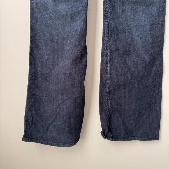 Eddie Bauer Blue Corduroy Mid Rise Bootcut Pants Womens 12 Long Tall Cotton Blen - Picture 5 of 8